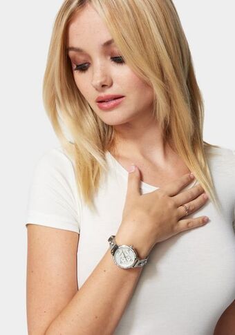 Bebe Silver crystal band watch oferta