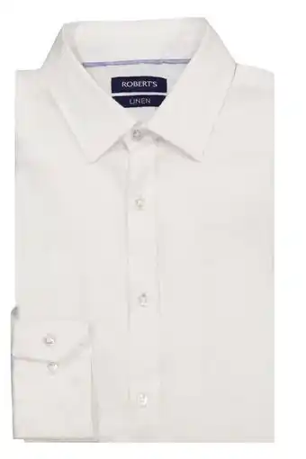 Robert's Camisa sport robert's "linen collection" color blanco, regular fit oferta