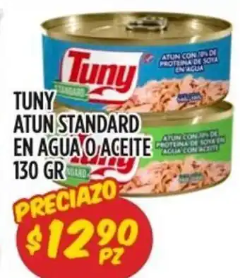 Tuny Atun Standard En Agua o Aceite 130gr