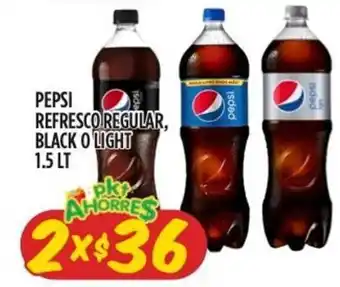 Mi Tienda del Ahorro Pepsi Refresco Regular, Black o Light 1.5 Lt oferta