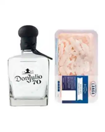 La Europea Tequila don julio 70 añejo cristalino 700 ml + bacalao desmigado limpio langa 1kg oferta
