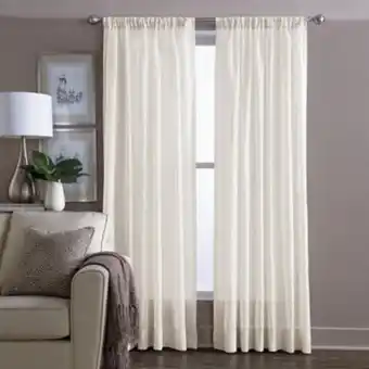 Cortina transparente de algodón wamsutta® de 2.41 m color marfil
