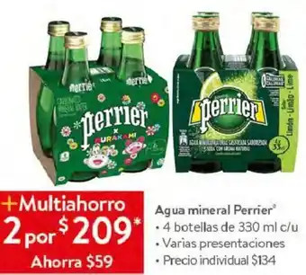 Walmart Agua Mineral Perrier 330ml oferta