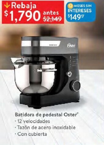 Batidora de Pedestal Oster 12 Velocidades