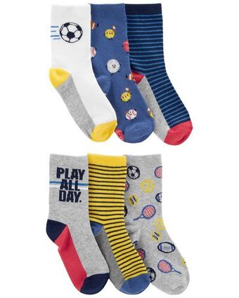 Paquete de 6 pares de calcetines deportivos carter's