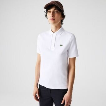 Lacoste Polo lacoste en algodón orgánico a rayas de corte regular para mujer oferta