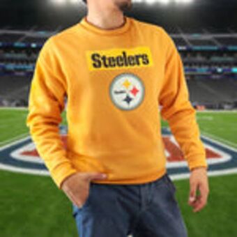 Waldos Sudadera de los steelers para caballero, color amarillo oferta