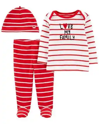 Conjunto de 3 piezas love my family, san valentín carter's