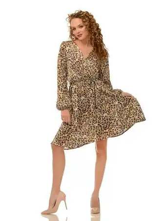Vestido estampado de manga larga