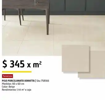 Sodimac Homecenter Porcelanato doratta slim 1.44 60x60 oferta