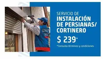 Servicio de instalación de persianas/cortinero persianas