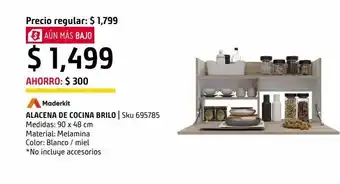 Alacena de cocina brilo 90x48 cm
