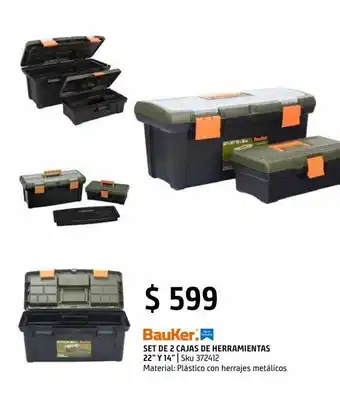 2 cajas de herramientas 22+14"
