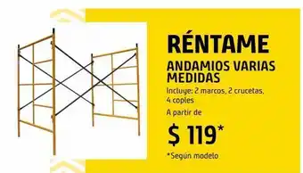 Sodimac Homecenter Andamios varias medidas oferta