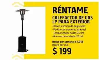 Calefactor de gas lp para exterior