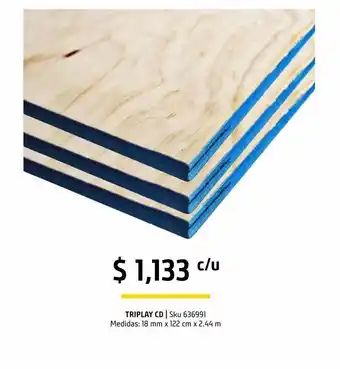 Triplay cd 18 mm 122 x 244