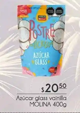 Azúcar glass vainilla molina 400g