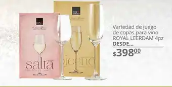 Copas para vino royal