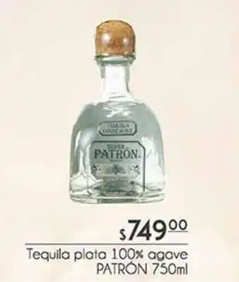 Fresko Tequila plato 100% agave patrón 750ml oferta