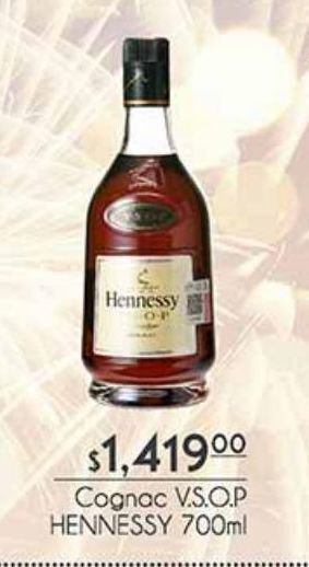 Cognac v.s.o.p hennessy 700ml