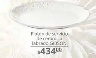 La Comer Platón de servicio de cerámica gibson oferta