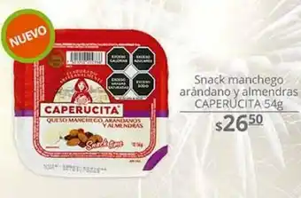 Snacks manchego arándano y almendras caperucita 54g