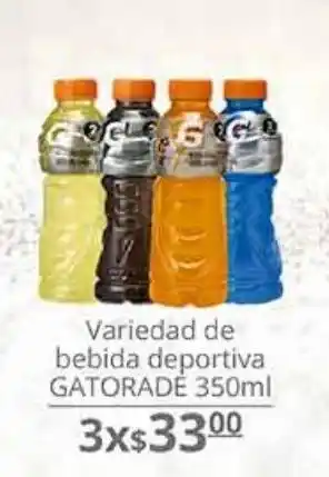 La Comer Variedad de bebida deportiva gatorade 350ml oferta
