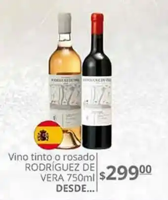 Vino tinto o rosado rodriguez 750ml