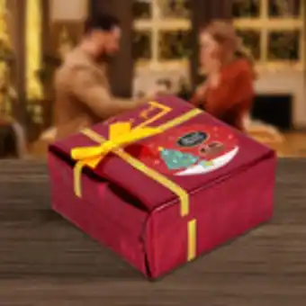 Caja navideña color rojo con chocolates rellenos, 4 piezas 46 g