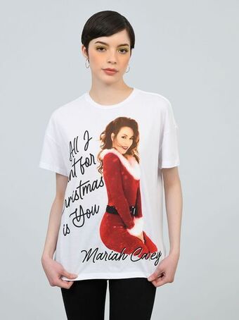 Cuidado con el Perro Playera estampado firma mariah carey oferta