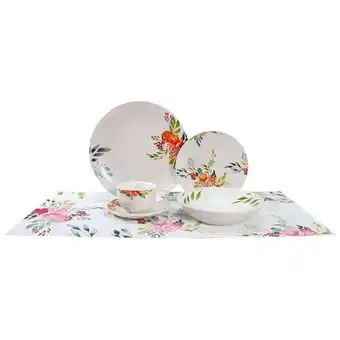 Bed Bath & Beyond Vajilla de porcelana crown baccara™ madelina diseño floral, 24 piezas oferta