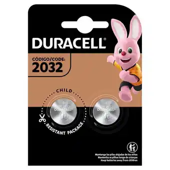 Pila duracell 2032 c/2 piezas lithium