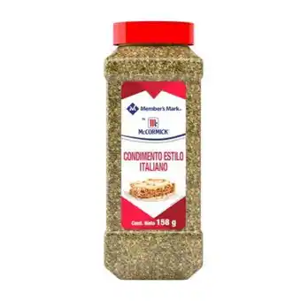 Condimento estilo italiano member's mark by mccormick 158 g