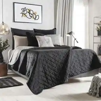 Muebles Dico Cobertor matrimonial velvet tejido negro oferta