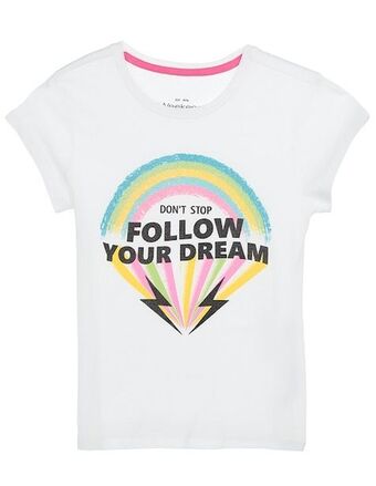 Suburbia Playera weekend estampado gráfico manga corta para niña oferta