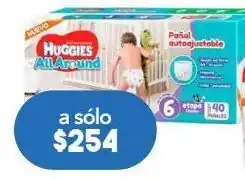 Huggies all around pañales e6 c/40pzs