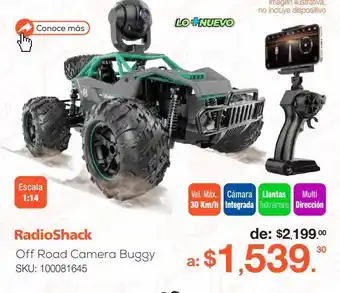 RadioShack Vehículo a control remoto con cámara recargable radioshack / escala 1:14 / gris con verde oferta