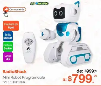 RadioShack Mini robot programable radioshack agua oferta