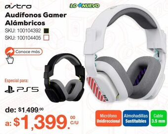 RadioShack Audífonos gamer alámbricos astro a10 2da generación / ps5 multiplataforma / negro oferta
