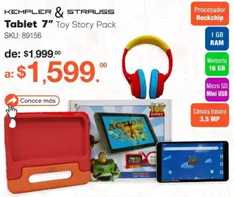 RadioShack Tablet kempler & strauss toy story pack / plata / 7 pulgadas oferta