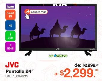 RadioShack Pantalla jvc roku si24r / 24 pulgadas / hd / smart tv oferta