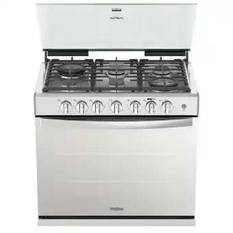 Whirlpool Estufa whirlpool de gas empotrable 30 pulgadas 6 quemadores gris oferta