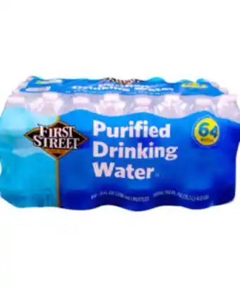 Agua natural first street 64 pz