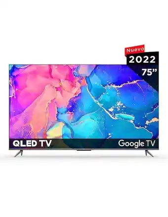 Liverpool Pantalla tcl qled smart tv de 75 pulgadas 4k 75t554 con google tv oferta