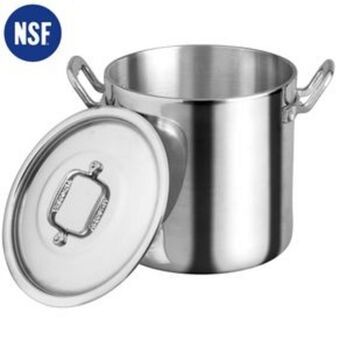 El Bodegón Olla alta recta acorazada de 4.0 mm vasconia pro de aluminio plateado pulido con certificación nsf oferta