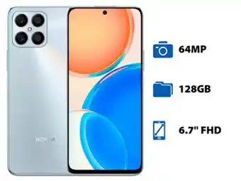PCEL Smartphone honor x8: procesador snapdragon 680 (hasta 2.40 ghz), memoria ram 6gb, almacenamiento de 128gb, pantalla led multi oferta