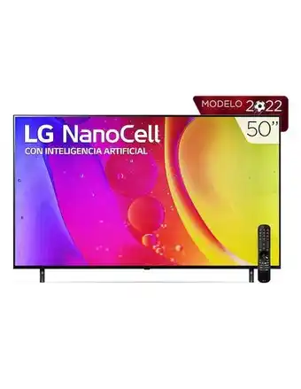 Liverpool Pantalla lg nanocell smart tv de 50 pulgadas 4k 50nano80sqa con webos oferta