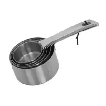 Set de 5 tazas medidoras vasconia regal hechas de acero inoxidable