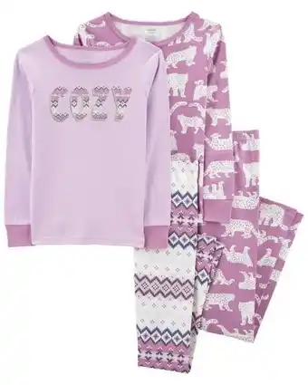Carter's Conjunto de 4 piezas de pijama de 100% algodón de ajuste perfecto de guepardo carter's oferta