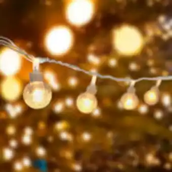 Serie de luces en forma de esferas luz amarilla, 3m